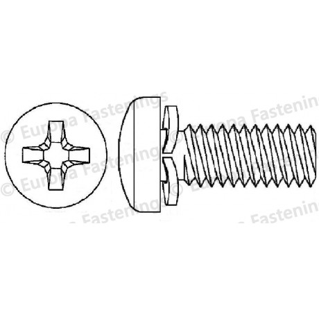 Sems Screw Pan (Din 7985) Phillips c/w Spring Ring (Din 6905) Washer