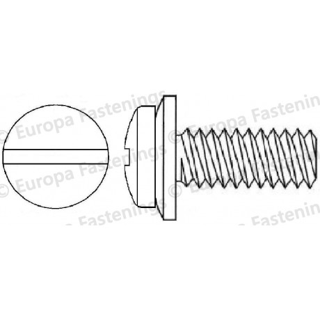Sems Screw Pan (Din 7985) Slotted c/w Conical Spring (Din 6908) Washer